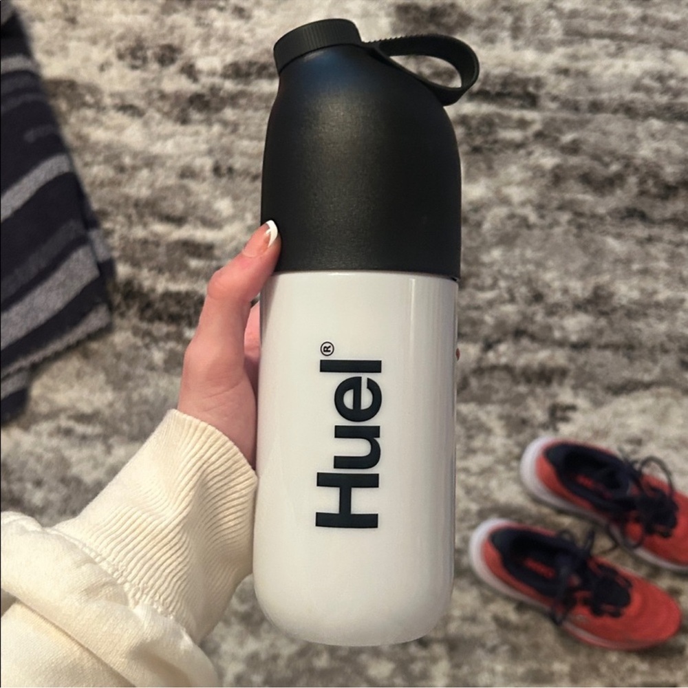 Huel Water Bottle - White & Black